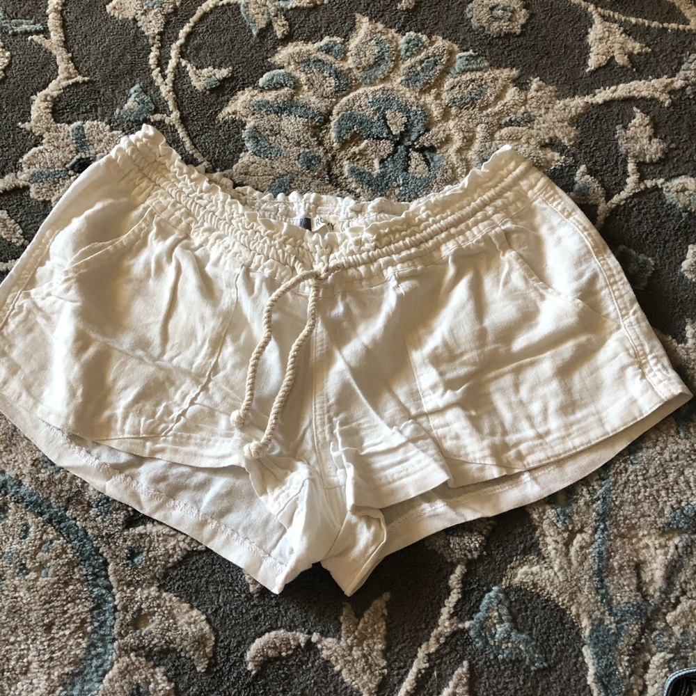 Roxy white beach shorts